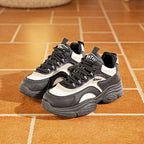 Damen modische Chunky Sneakers mit stabiler Profilsohle und atmungsaktiver Oberfläche R&B