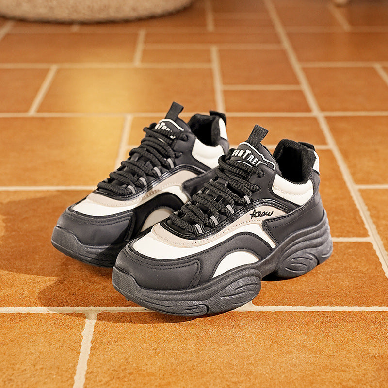 Damen modische Chunky Sneakers mit stabiler Profilsohle und atmungsaktiver Oberfläche R&B