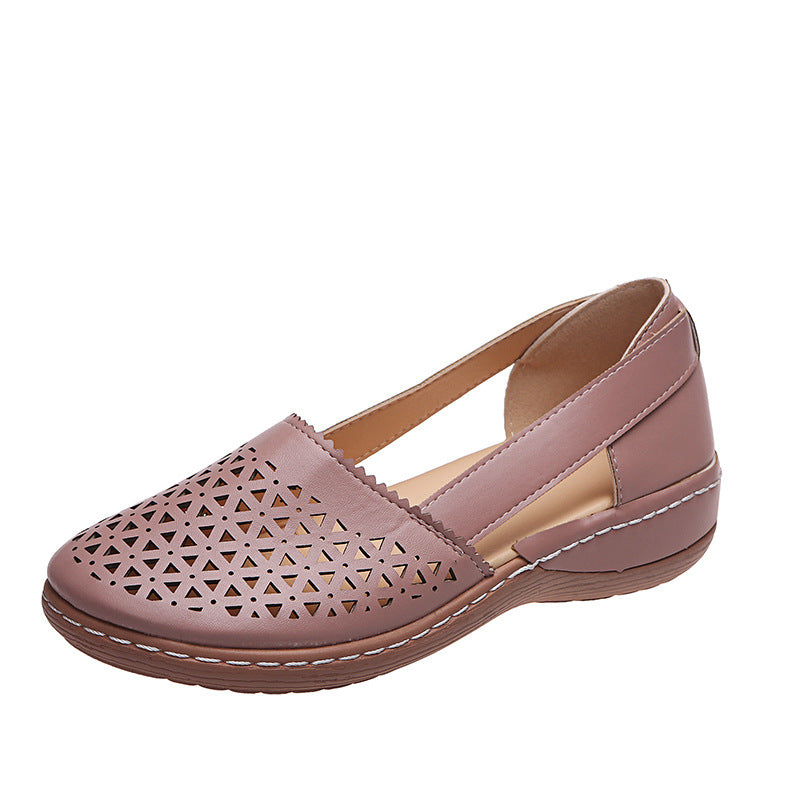 Damen bequeme Slingback-Pantoletten mit durchbrochenem Obermaterial R&B