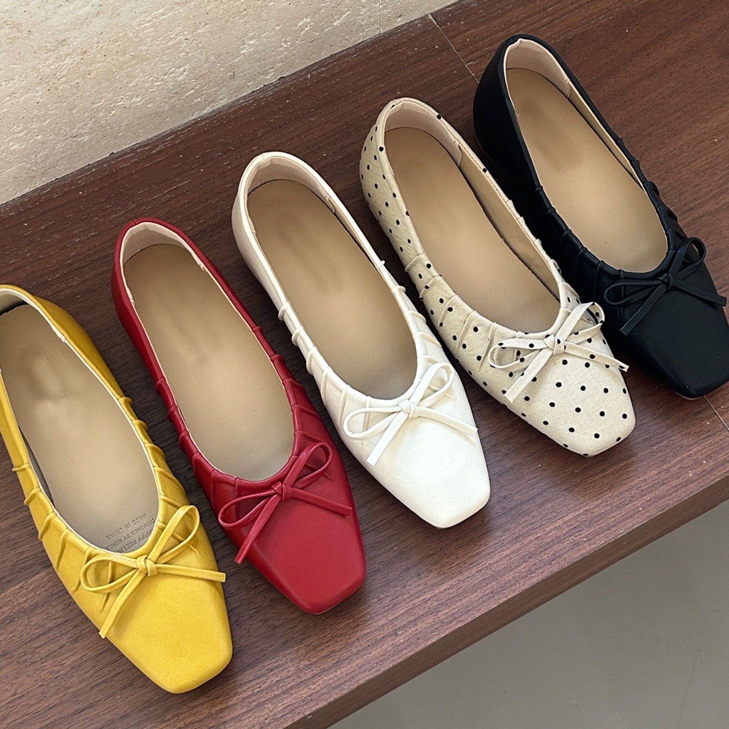 Damen Ballerinas mit zierlichem Schleifendesign und gepolsterter Innensohle R&B
