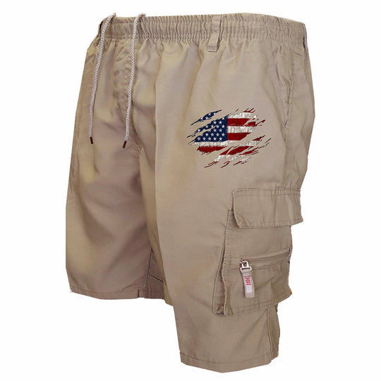 Herren Cargo-Shorts mit praktischen Seitentaschen und elastischem Bund R&B