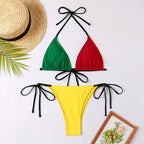 Damen Triangel-Bikini mit verstellbaren Kordeln