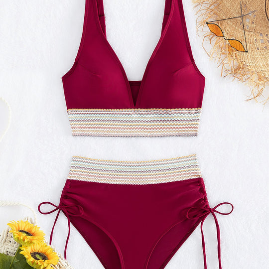 Damen Hochgeschnittener Sportbikini R&B