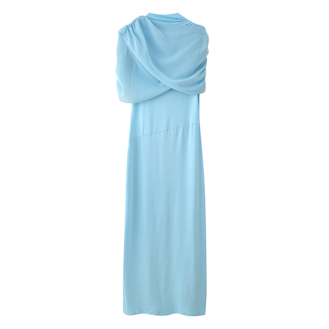 Damen Maxi-Kleid mit dekorativer Raffung und eleganter Drapierung R&B