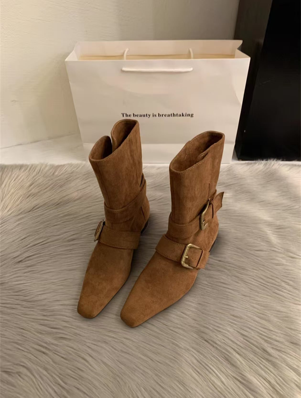 Damen Modische Stiefeletten mit dekorativen Schnallen von R&B