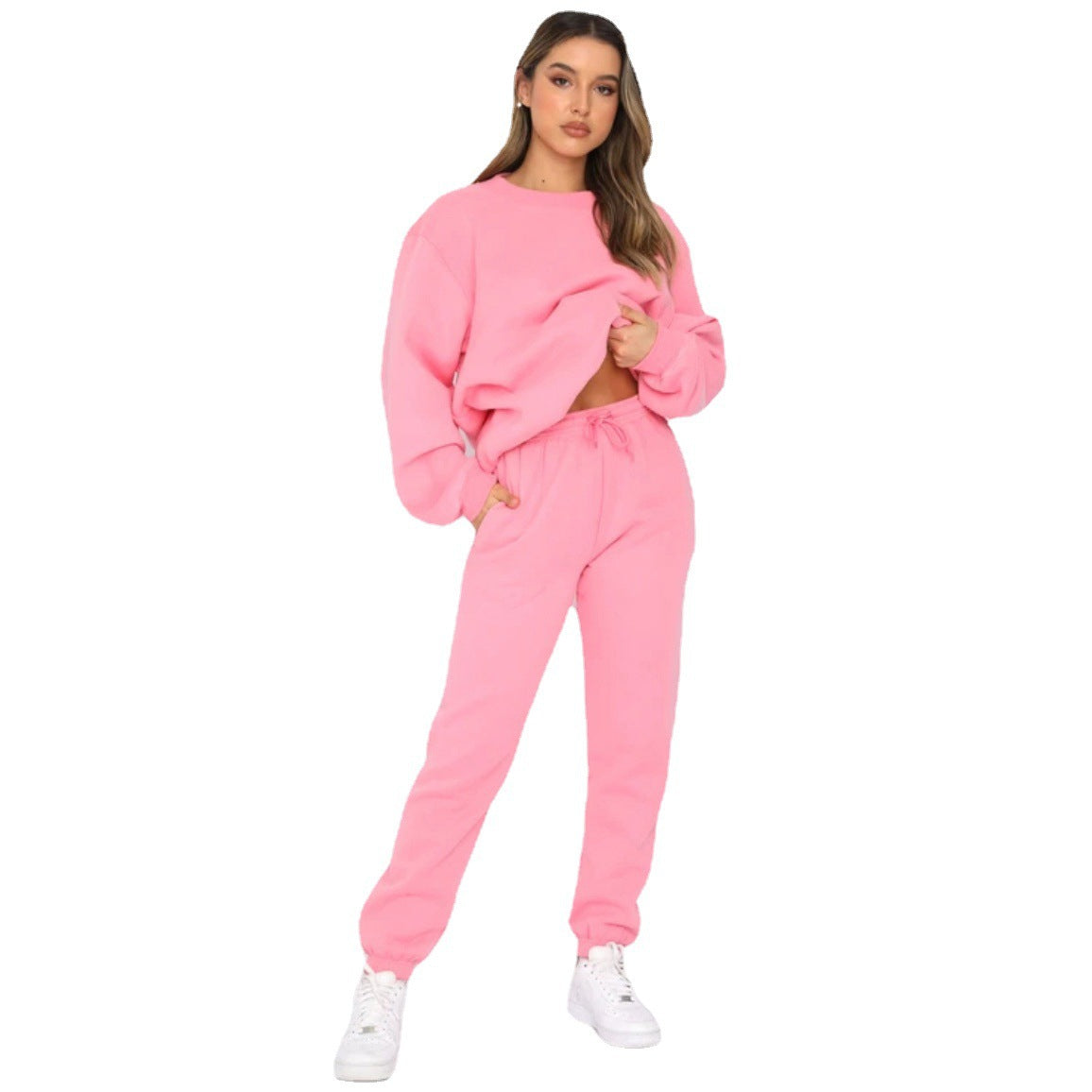 Damen Sportlicher Fleece Sweatanzug R&B