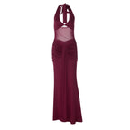 Damen elegantes Maxikleid mit raffinierten Raffungselementen R&B