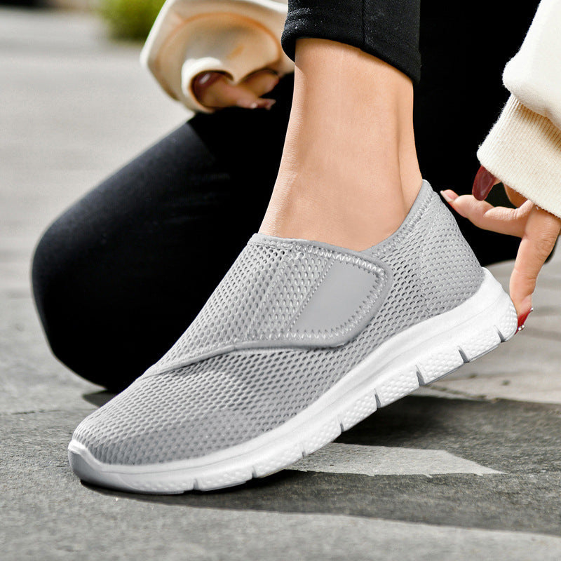 Damen bequeme und atmungsaktive Slip-On Sneakers mit elastischem Schnellverschluss R&B