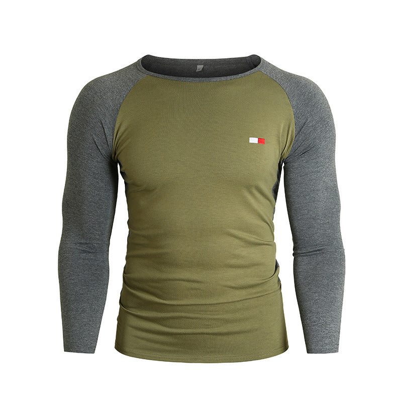 Herren Langarm-T-Shirt mit Raglanärmeln und hochwertiger Baumwolle R&B