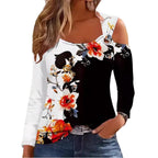 Damen Langarm-Oberteil mit Cut-Out-Details und asymmetrischem Design R&B