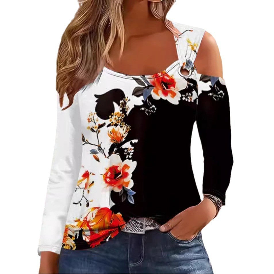 Damen Langarm-Oberteil mit Cut-Out-Details und asymmetrischem Design R&B