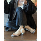 Damen elegante Mules mit dekorativen Blumenakzenten R&B