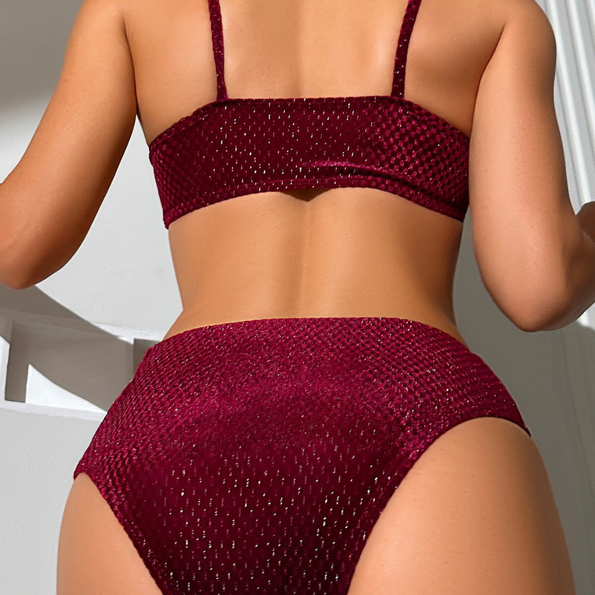 Damen Zwei-teiliger Bikini mit kreativem Cut-Out Details R&B