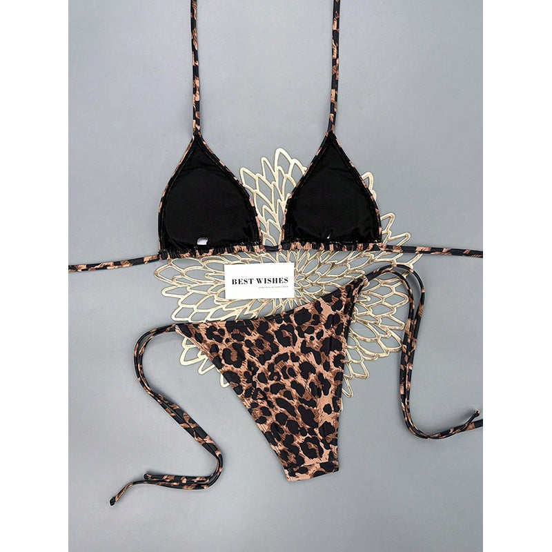 Damen Triangel-Bikini mit Animal-Print R&B