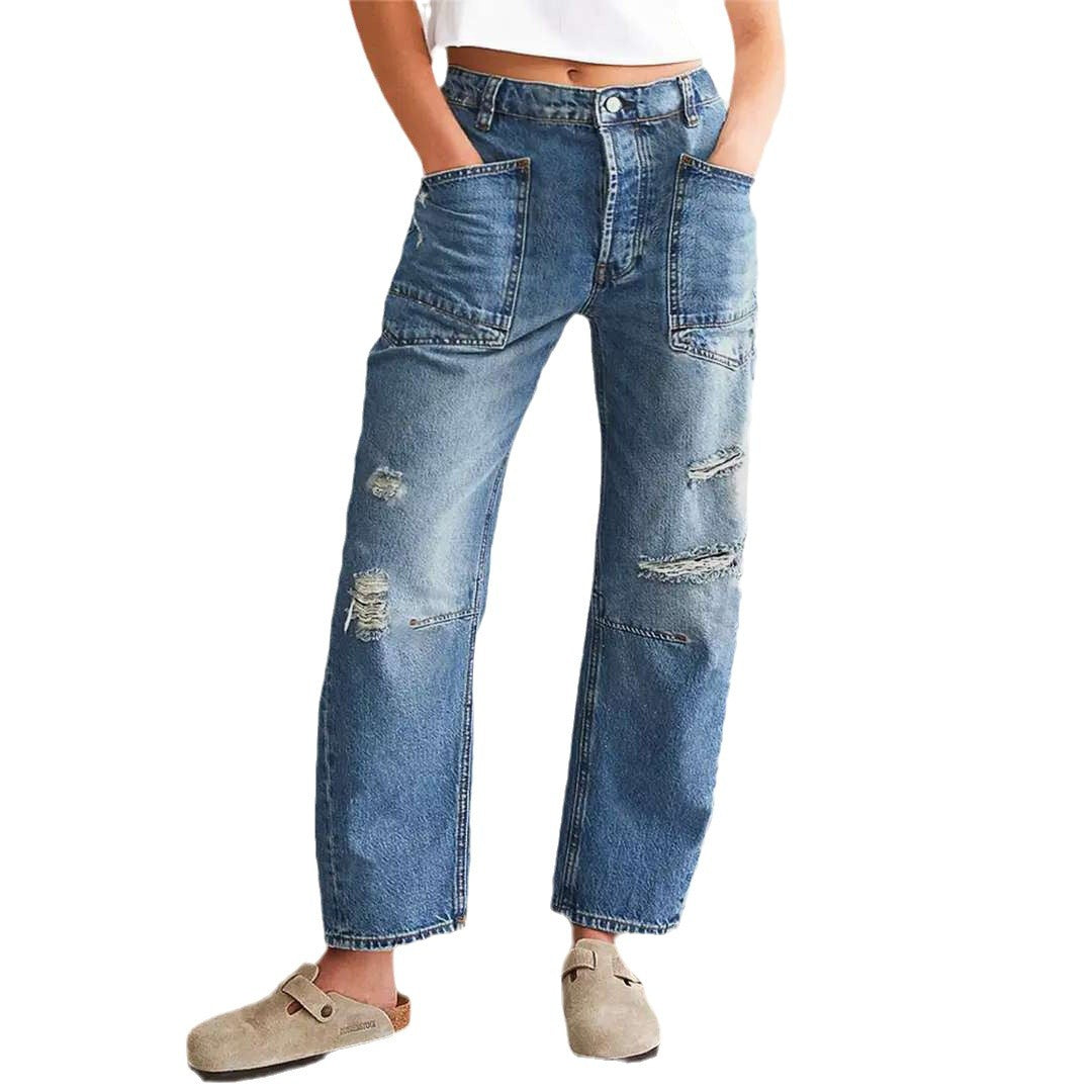 Damen Vintage Destroyed Jeans R&B