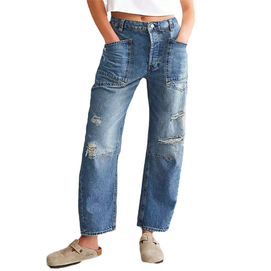 Damen Vintage Destroyed Jeans R&B