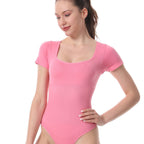 Damen Sportlicher Body mit kurzem Arm und innovativem Rippdesign R&B