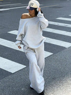 Damen Lässiger Oversized-Sweat-Anzug mit weitem Schnitt und atmungsaktivem Material R&B