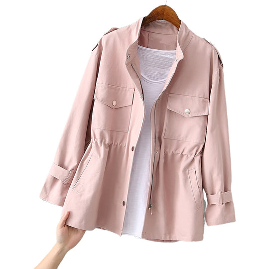 Damen Praktische Freizeitjacke mit verstellbarem Bund und Taschen R&B