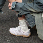 Damen sportliche Sneakers mit atmungsaktivem Mesh-Obermaterial und rutschfester Sohle R&B