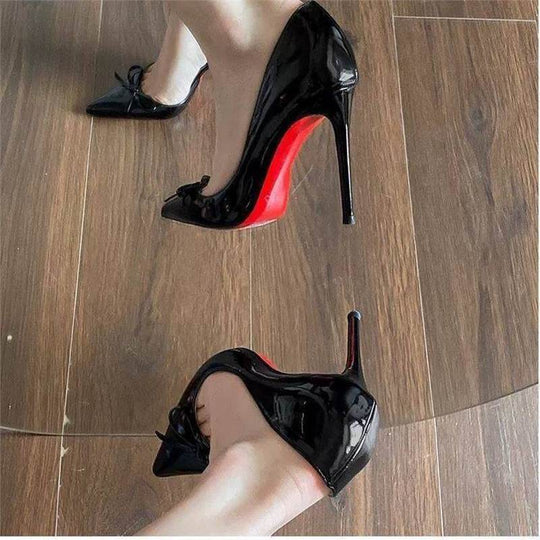 Damen spitze High Heel Pumpes mit verzierter Schleifenapplikation R&B