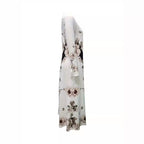 Damen Maxikleid mit floralem Design und praktischen Taschen R&B