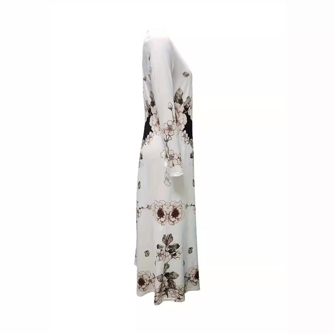 Damen Maxikleid mit floralem Design und praktischen Taschen R&B