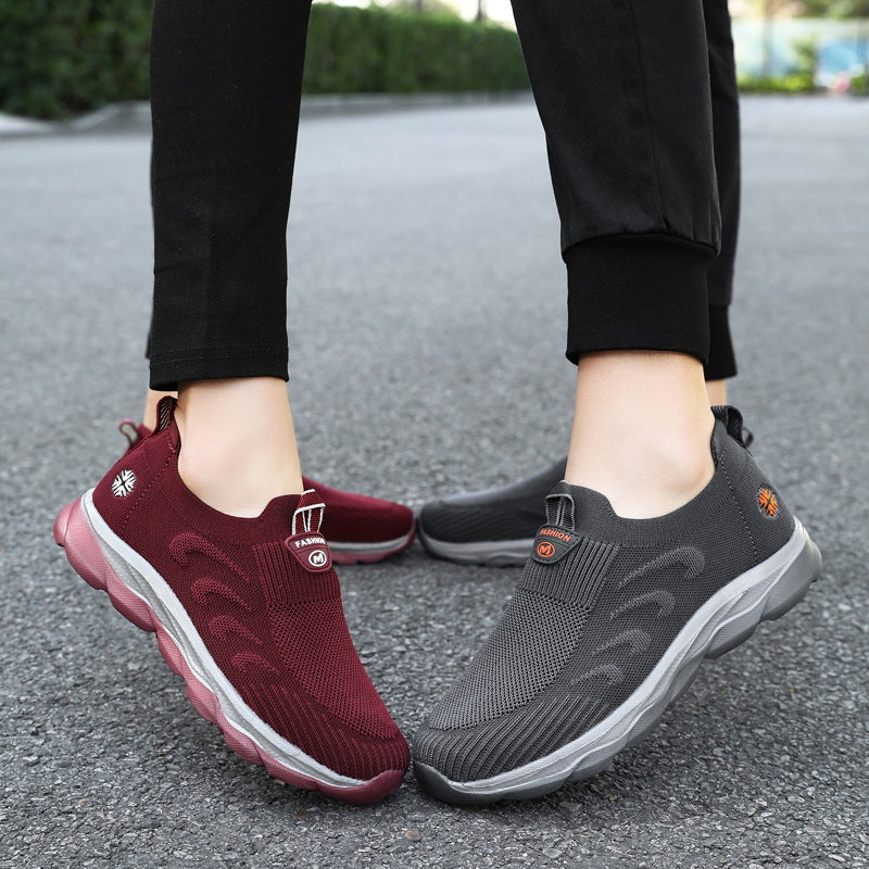 Damen Bequeme Slip-On Laufschuhe mit Elastischem Einstieg R&B