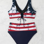 Damen Sportliches Bikini-Set mit hochgeschnittenem Bund R&B