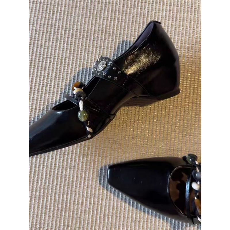 Damen elegante Slipper mit dekorativem Riemchendesign R&B