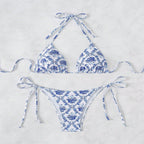 Damen Triangel-Bikini mit buntem Floral-Design R&B