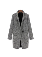 R&B | Winterjacke schwarz-weiß - elegantes Design mit Hahnentrittmuster