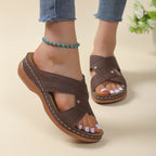 Damen Komfortable Riemensandalen mit anatomischer Fußbettung und perforiertem Obermaterial R&B