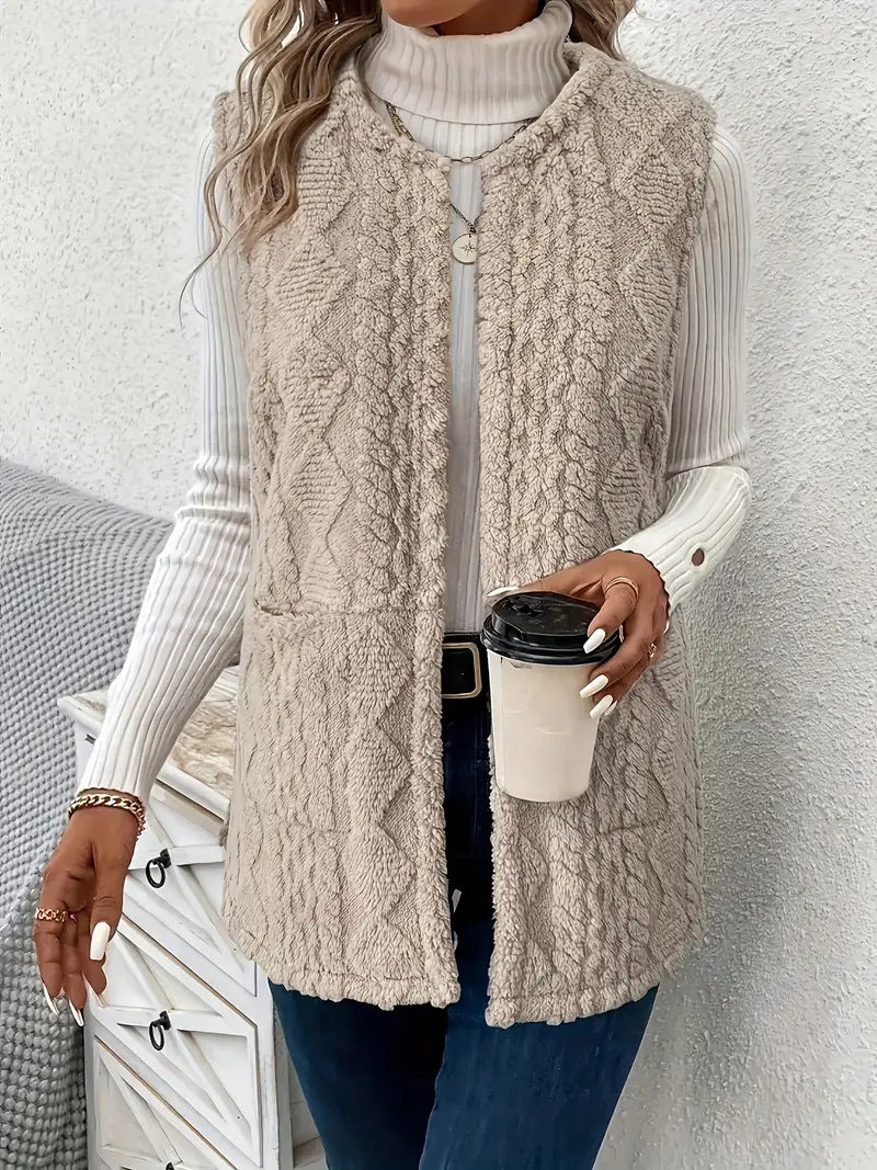 Damen Strickweste mit luxuriösem Obermaterial R&B