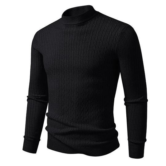 Herren modischer Rollkragenpullover mit strukturierter Oberfläche R&B