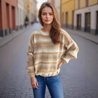 Damen kuscheliger Strickpullover mit Flair R&B