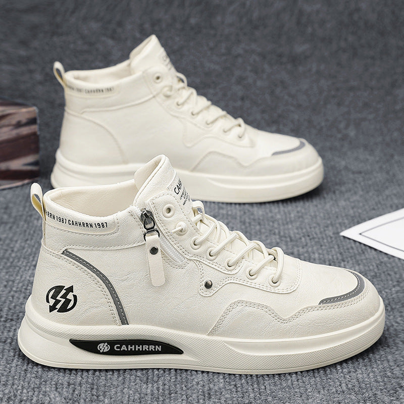 Herren Hohe Sneakers mit strapazierfähigem Obermaterial und seitlichem Reißverschluss R&B