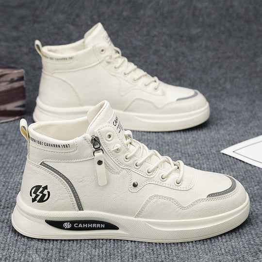 Herren Hohe Sneakers mit strapazierfähigem Obermaterial und seitlichem Reißverschluss R&B