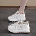 Damen Sneakers mit hohem Plateau und atmungsaktiver Mesh-Oberfläche R&B