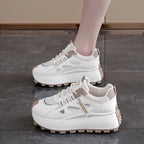 Damen Sneakers mit hohem Plateau und atmungsaktiver Mesh-Oberfläche R&B