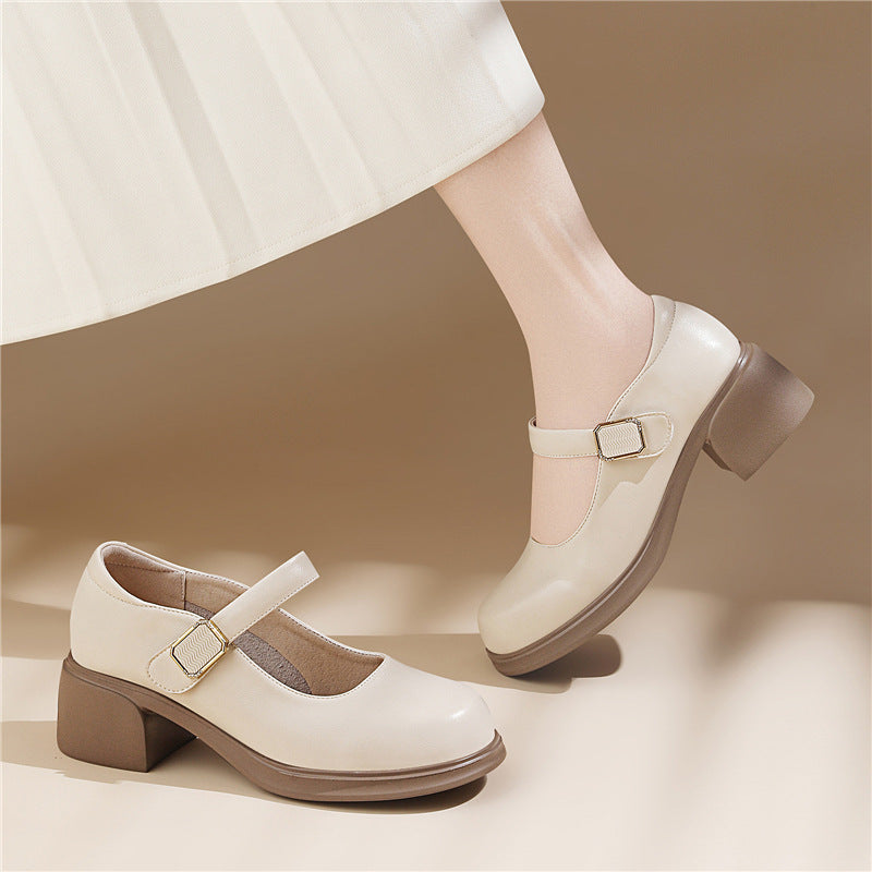 Damen Elegante und bequeme Slingback-Schuhe mit modischem Riemen und Plateau-Heel R&B
