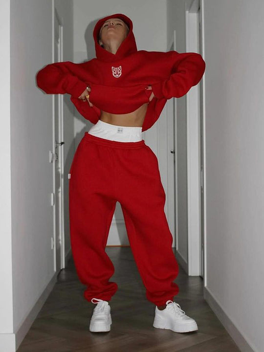 Damen Oversized Hoodie mit lässigen Hosen R&B
