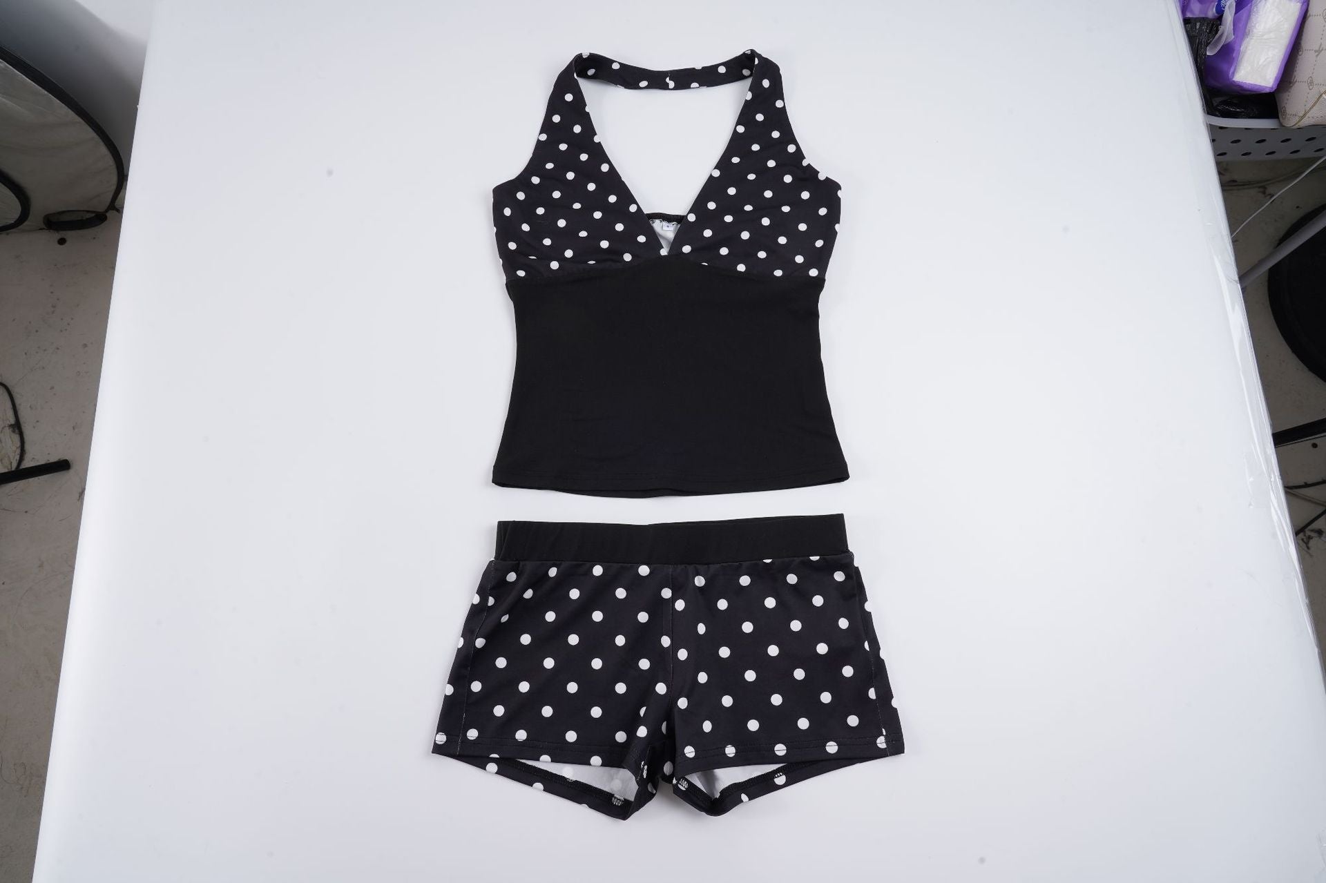 Damen Tankini-Set mit modernem Punkte-Muster und komfortablem Schnitt R&B