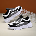 Damen nan klobiger Plateau-Sportschuh mit atmungsaktivem NetzgewR&Be und gepolsterter Innensohle R&B