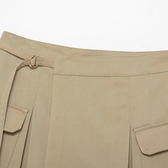 Damen Utility-Rock mit praktischen Taschen und schickem Kordelzug R&B