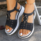 Damen Komfortable Sandalen mit ergonomischem Riemendesign und atmungsaktiver Obermaterialstruktur R&B