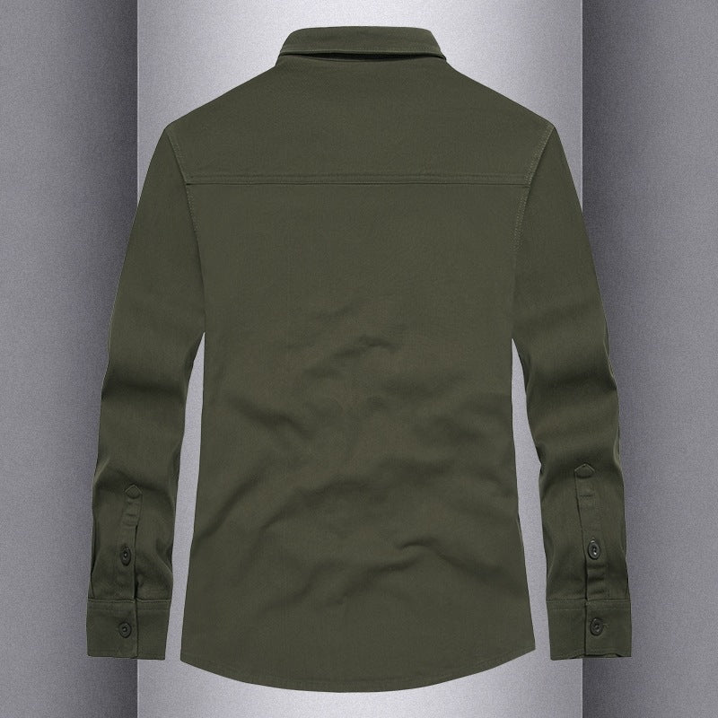 Herren Langarmshirt mit praktischen Taschen und modernem Schnitt R&B