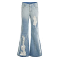Damen Schlagjeans mit modischen Destroyed-Details und komfortablem Sitz R&B
