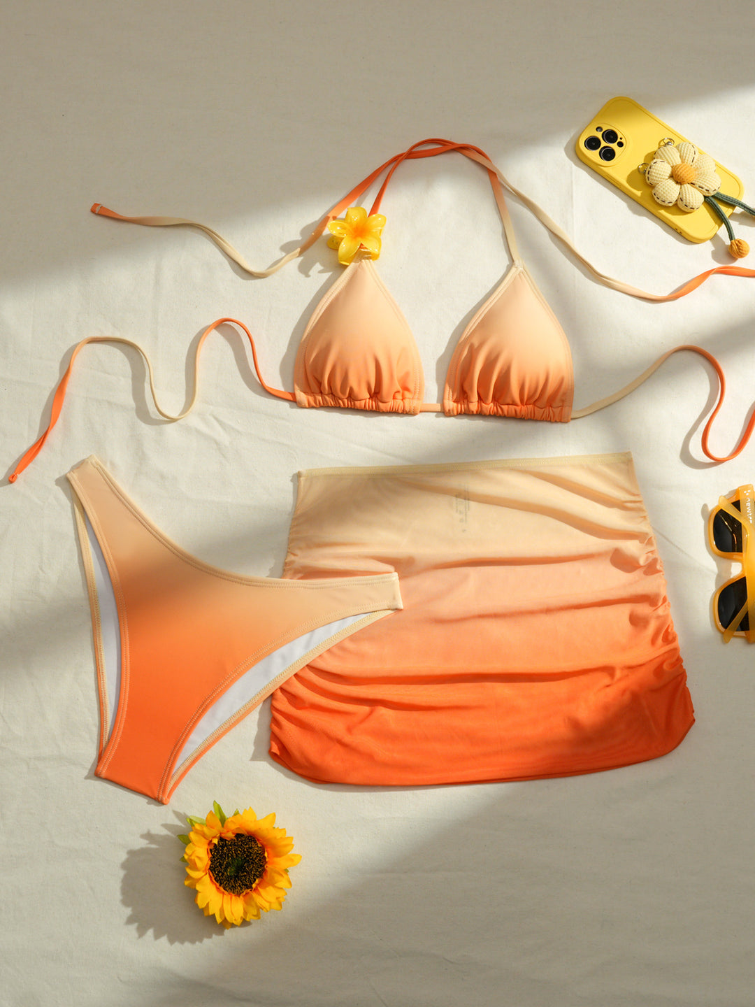 Damen Sportliches Bikini-Set mit modularem Rock R&B