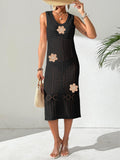 Damen Spitzen-Häkeln Kleid R&B